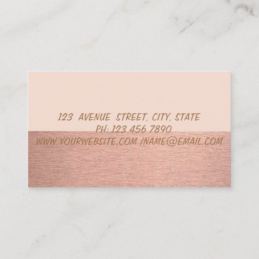 Professional, elegant stijlvol minimalistisch visitekaartje (Achterkant)