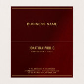 Professional Elegant Template Folded Gold Text Visitekaartje (Binnenkant ongevouwen)