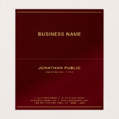 Professional Elegant Template Gold Text Folded Visitekaartje (Binnenkant ongevouwen)