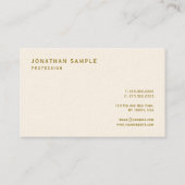 Professional Elegant Template Gold Text Luxurious Visitekaartje (Achterkant)