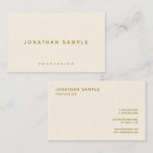 Professional Elegant Template Gold Text Luxurious Visitekaartje (Voorkant / Achterkant)