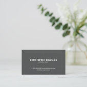 Professional Elegant Texture Grey White Consultant Visitekaartje (Staand voorkant)