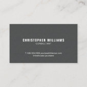 Professional Elegant Texture Grey White Consultant Visitekaartje (Voorkant)