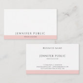 Professional Elegant Trendy Blush Pink Modern Visitekaartje (Voorkant / Achterkant)