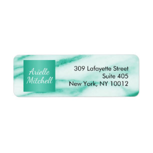 Professional Elegant Turquoise Alabaster Marble Etiket