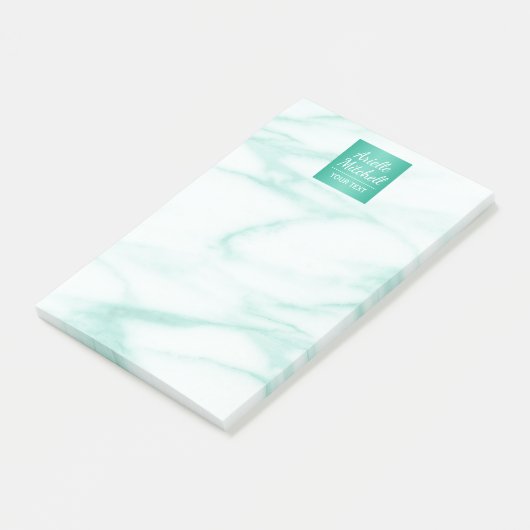 Professional Elegant Turquoise Alabaster Marble Post-it® Notes (Schuin)