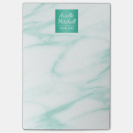 Professional Elegant Turquoise Alabaster Marble Post-it® Notes
