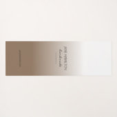 Professional Elegant White en Brown Exercise Mat (Achterkant (horizontaal))