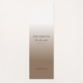 Professional Elegant White en Brown Exercise Mat (Voorkant)