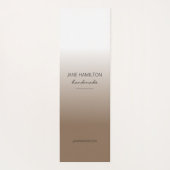 Professional Elegant White en Brown Exercise Mat (Achterkant)