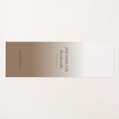 Professional Elegant White en Brown Exercise Mat (Voorkant (horizontaal))