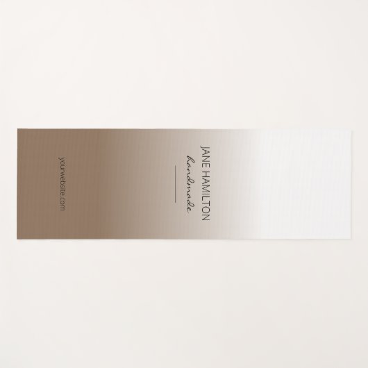 Professional Elegant White en Brown Exercise Mat (Voorkant (horizontaal))