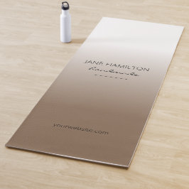 Professional Elegant White en Brown Exercise Mat