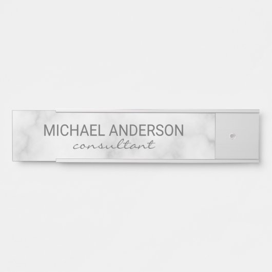 Professional Elegant White Marble Deurbordje (Voorkant)