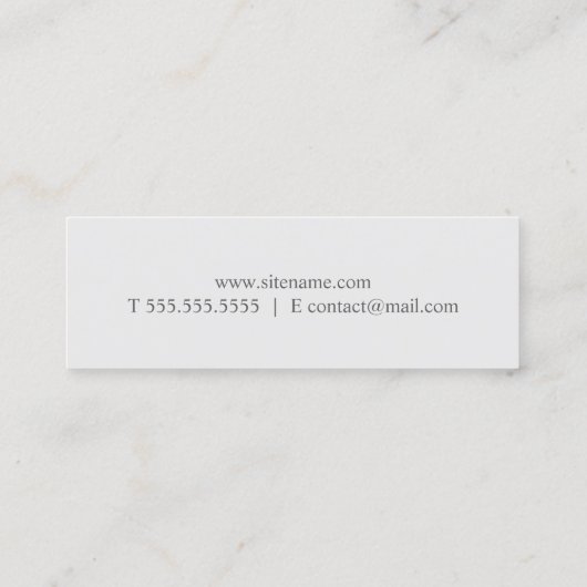 Professional Elegant White Marble Mini Visitekaartje (Achterkant)