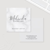 Professional Elegant White Marble Vierkante Visitekaartje