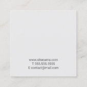 Professional Elegant White Marble Vierkante Visitekaartje (Achterkant)