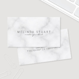 Professional Elegant White Marble Visitekaartje