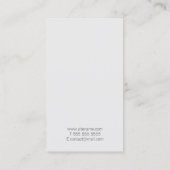 Professional Elegant White Marble Visitekaartje (Achterkant)