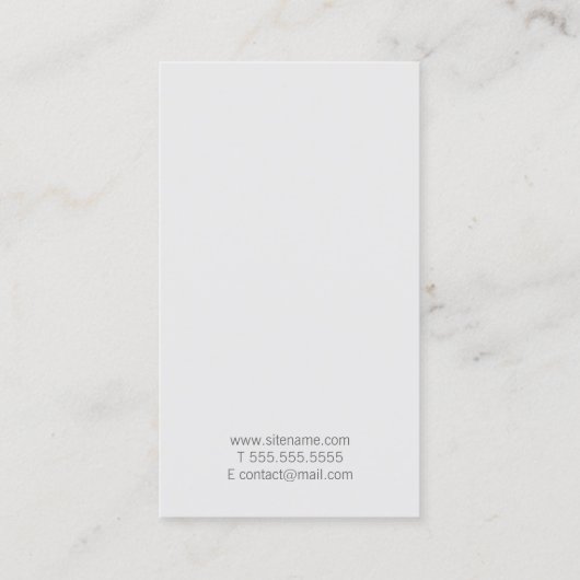 Professional Elegant White Marble Visitekaartje (Achterkant)