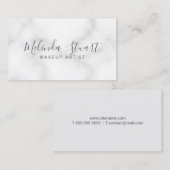Professional Elegant White Marble Visitekaartje (Voorkant / Achterkant)