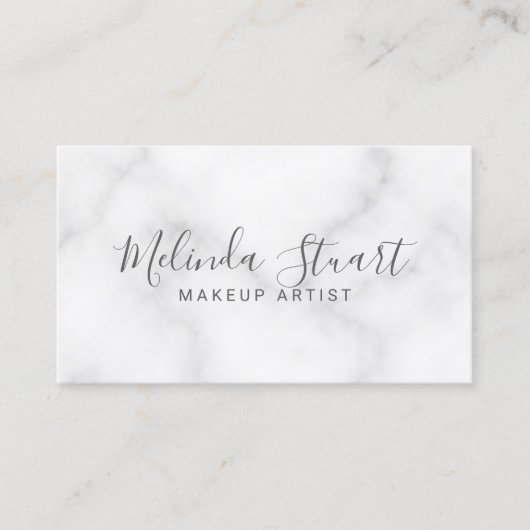 Professional Elegant White Marble Visitekaartje (Voorkant)