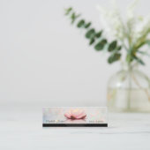 Professional Elegant White Opal, Stripe Lotus Mini Visitekaartje (Staand voorkant)