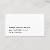 Professional Elegant White Visitekaartje (Achterkant)