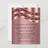 Professional Elegant zwart Roos koper QRCode roze (Voorkant)