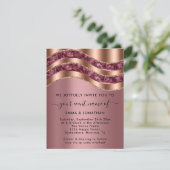 Professional Elegant zwart Roos koper QRCode roze (Staand voorkant)