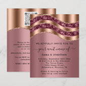 Professional Elegant zwart Roos koper QRCode roze (Voorkant / Achterkant)