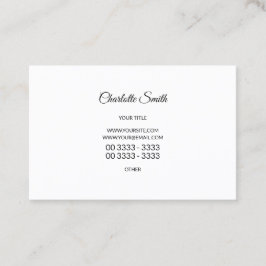 Professional Elegante Minimalistische Visitekaartje