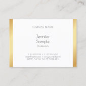 Professional ElegantTrendy Sjabloon Gold White Visitekaartje (Achterkant)