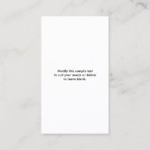 Professional Employee Portrait Photo Visitekaartje (Achterkant)