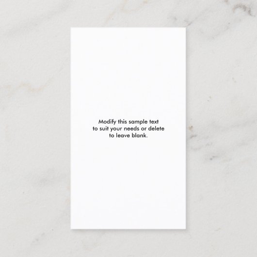 Professional Employee Portrait Photo Visitekaartje (Achterkant)