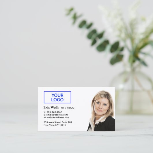 Professional Employee Social Media AddPhoto Logo Visitekaartje (Staand voorkant)