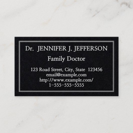 Professional- en Simple Family Doctor Visitekaartj Visitekaartje (Voorkant)