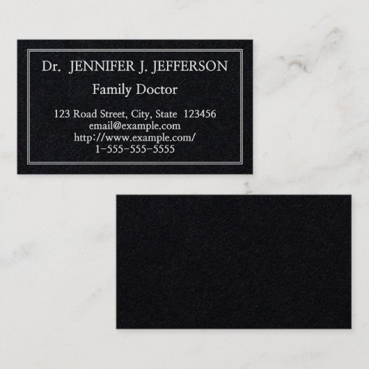 Professional- en Simple Family Doctor Visitekaartj Visitekaartje (Voorkant / Achterkant)