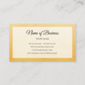 Professional en Simple Plain Yellow en Black Visitekaartje (Achterkant)