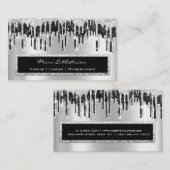 Professional Event Eyelash Roos Silver Black Drive Visitekaartje (Voorkant / Achterkant)