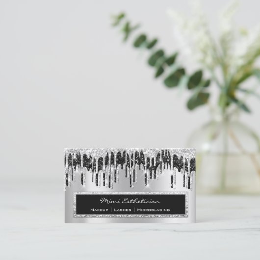 Professional Event Eyelash Roos Silver Black Drive Visitekaartje (Staand voorkant)