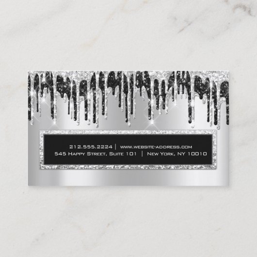 Professional Event Eyelash Roos Silver Black Drive Visitekaartje (Achterkant)