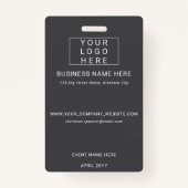 Professional Event ID Lanyard name tag photo Badge (Achterkant)