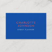 Professional Event Planner Cobalt Blue Visitekaartje (Voorkant)