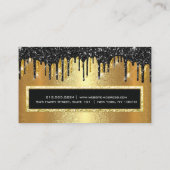 Professional Event Planner Eyelash Black Gold Drip Visitekaartje (Achterkant)