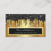 Professional Event Planner Eyelash Black Gold Drip Visitekaartje (Voorkant)