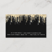 Professional Event Planner Eyelash Sepia Gold Drip Visitekaartje (Achterkant)