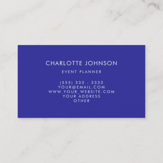 Professional Event Planner Modern Visitekaartje (Achterkant)