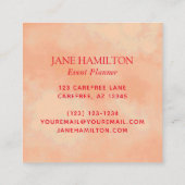 Professional Event Planner Vierkante Visitekaartje (Achterkant)