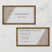 Professional Executive Mahogany Argyle Check Visitekaartje (Voorkant / Achterkant)